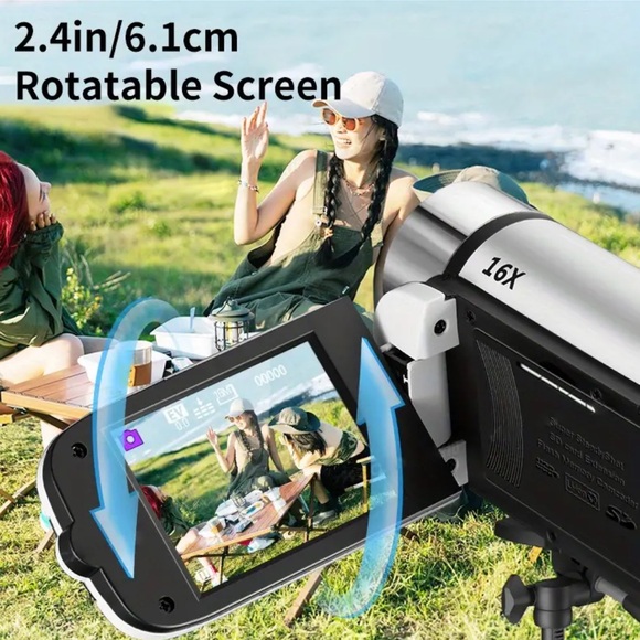 NEW HD Digital Camera with 16x Zoom - Handheld Video Recorder for Home - Picture 6 of 9